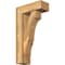 Ekena Millwork Balboa Block Rough Sawn Bracket w/ Offset Brace, Western Red Cedar, 6"W x 16"D x 28"H BKT0604X16X28BOA05RWR - alternate 1